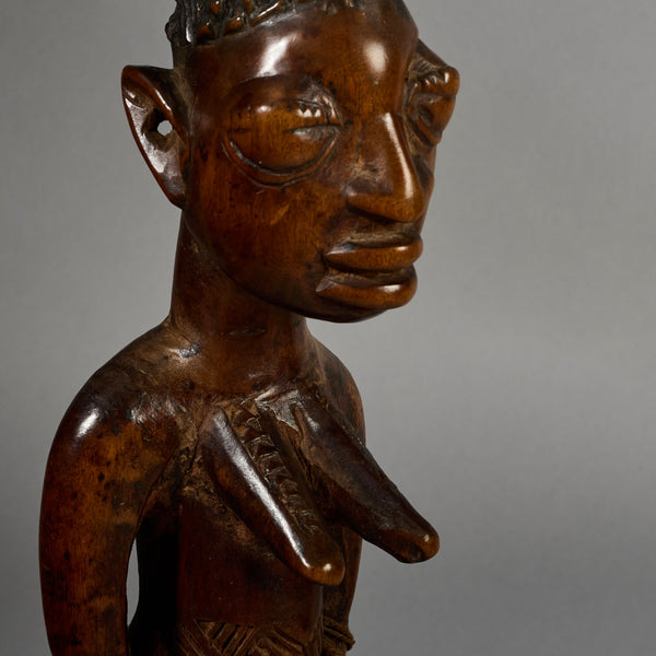 A FINE OLD  IBEJI, EX UK COLL. YORUBA TRIBE OF NIGERIA ( No 6271)