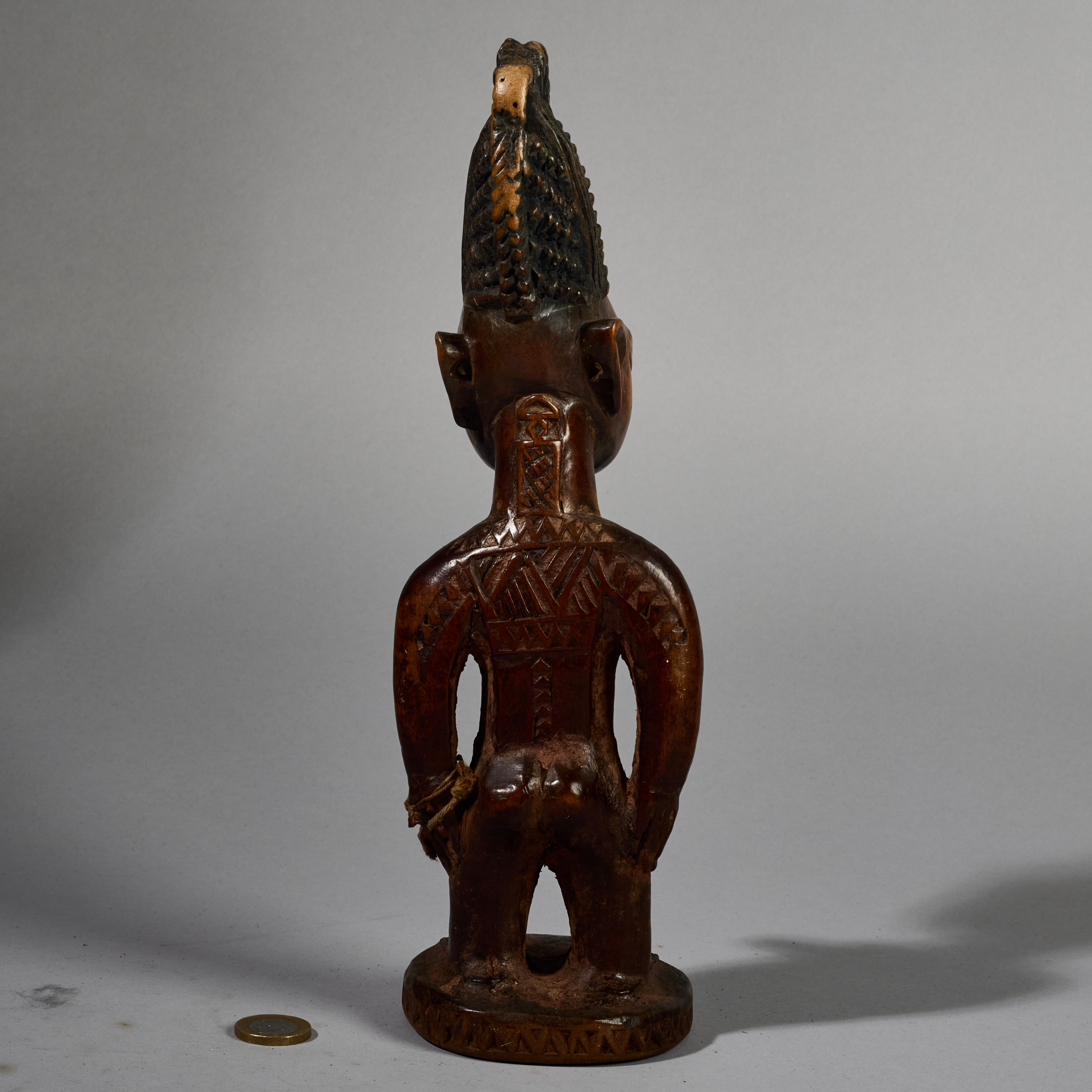 A FINE OLD  IBEJI, EX UK COLL. YORUBA TRIBE OF NIGERIA ( No 6271)