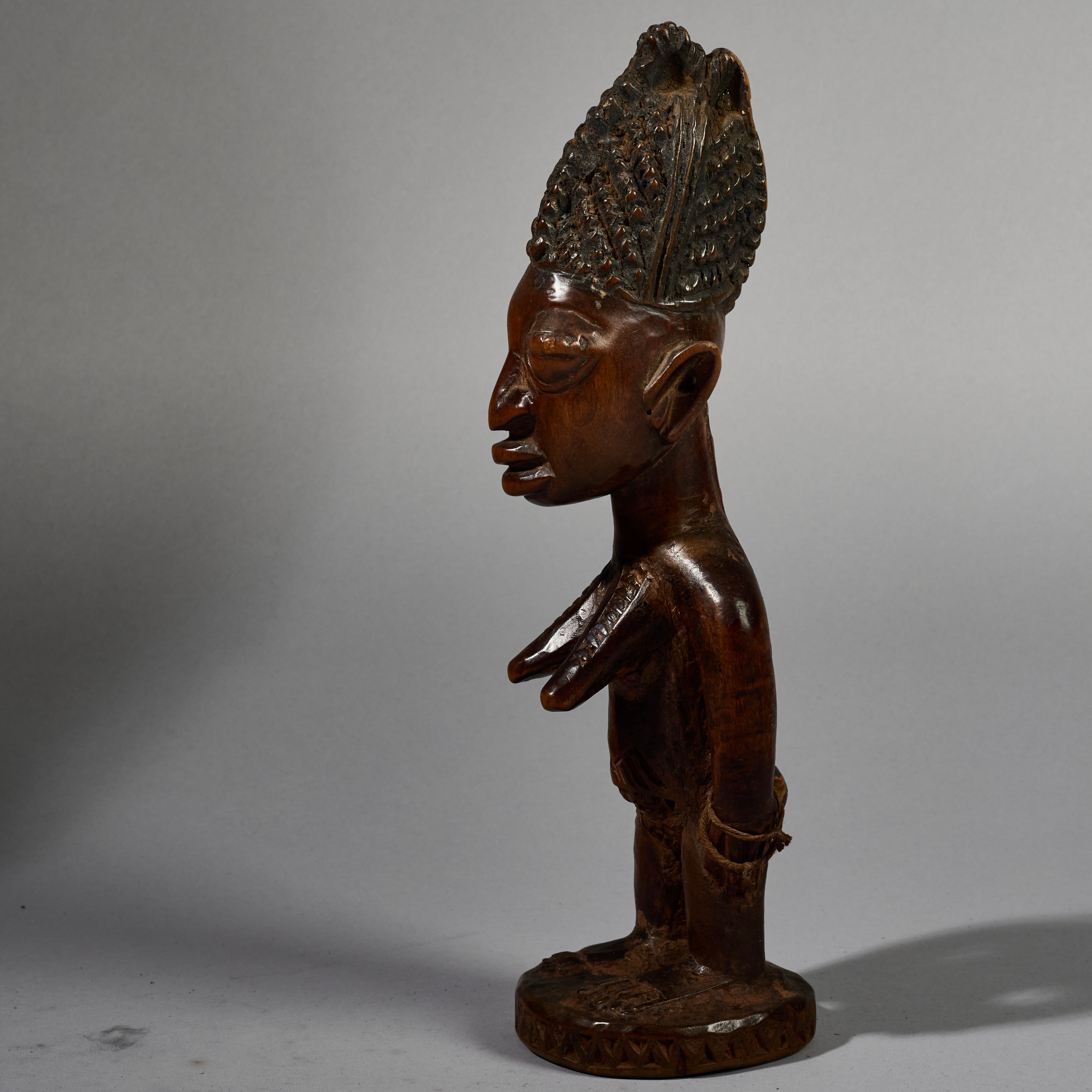A FINE OLD  IBEJI, EX UK COLL. YORUBA TRIBE OF NIGERIA ( No 6271)