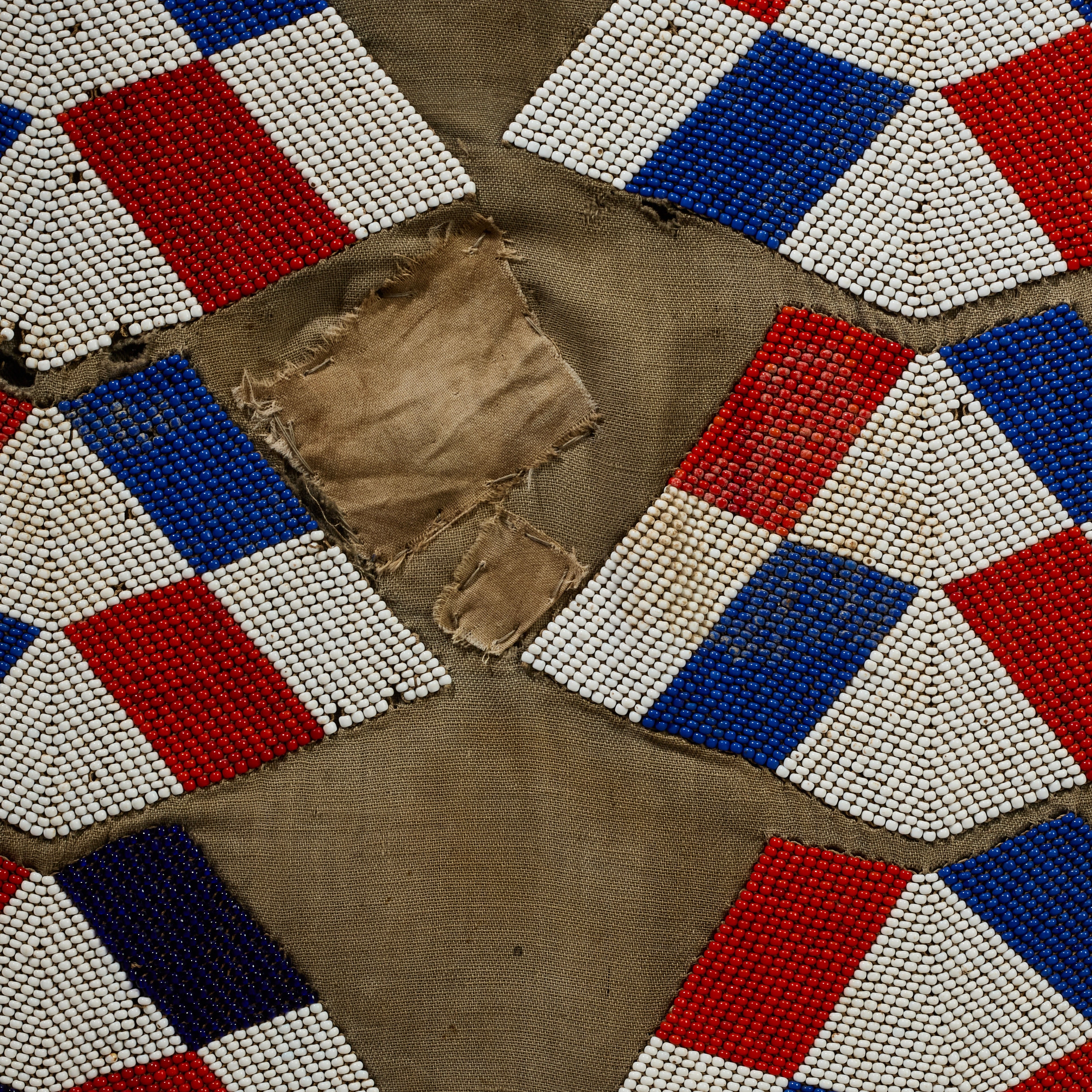 A GRAPHIC BEADED SKIRT MOUNTED, TSONGA, S.AFRICA, ZIMBWBWE ( No 4120) (Copy)