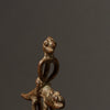 A QUIRKY LOBI DIVINATION BRONZE, CHAMELEON +RIDER BURKINA FASO ( No 2939 )