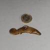 A BIG + WELL WORN CHAMELEON PROTECTIVE PENDANT LOBI TRIBE IVORY COAST ( No 2897 )