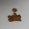 A BIG + DOUBLE CHAMELEON, PROTECTIVE PENDANT LOBI TRIBE IVORY COAST ( No 2898 )