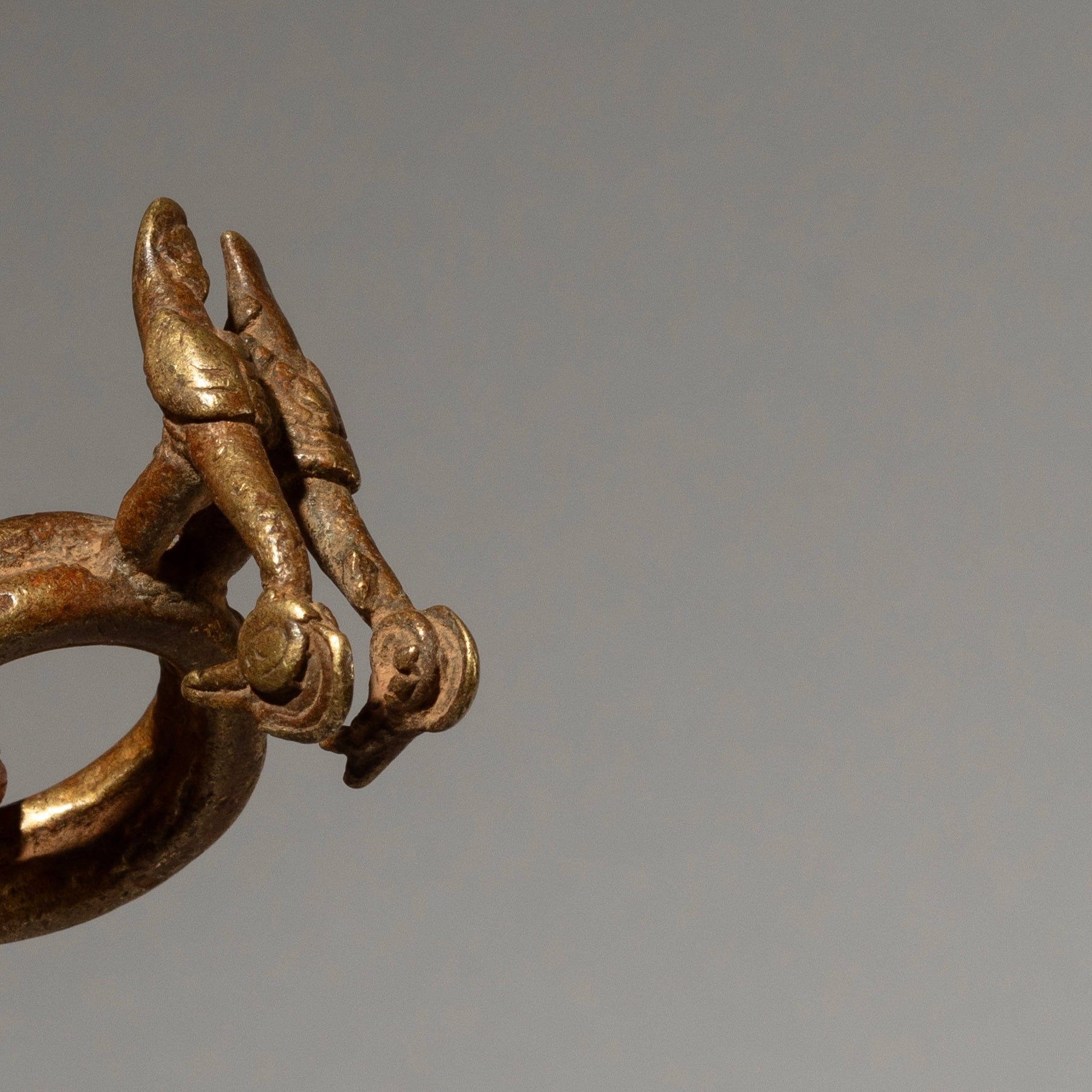 A DOUBLE BIRD RING FROM THE IVORY COAST, WEST AFRICA ( No 2952 )