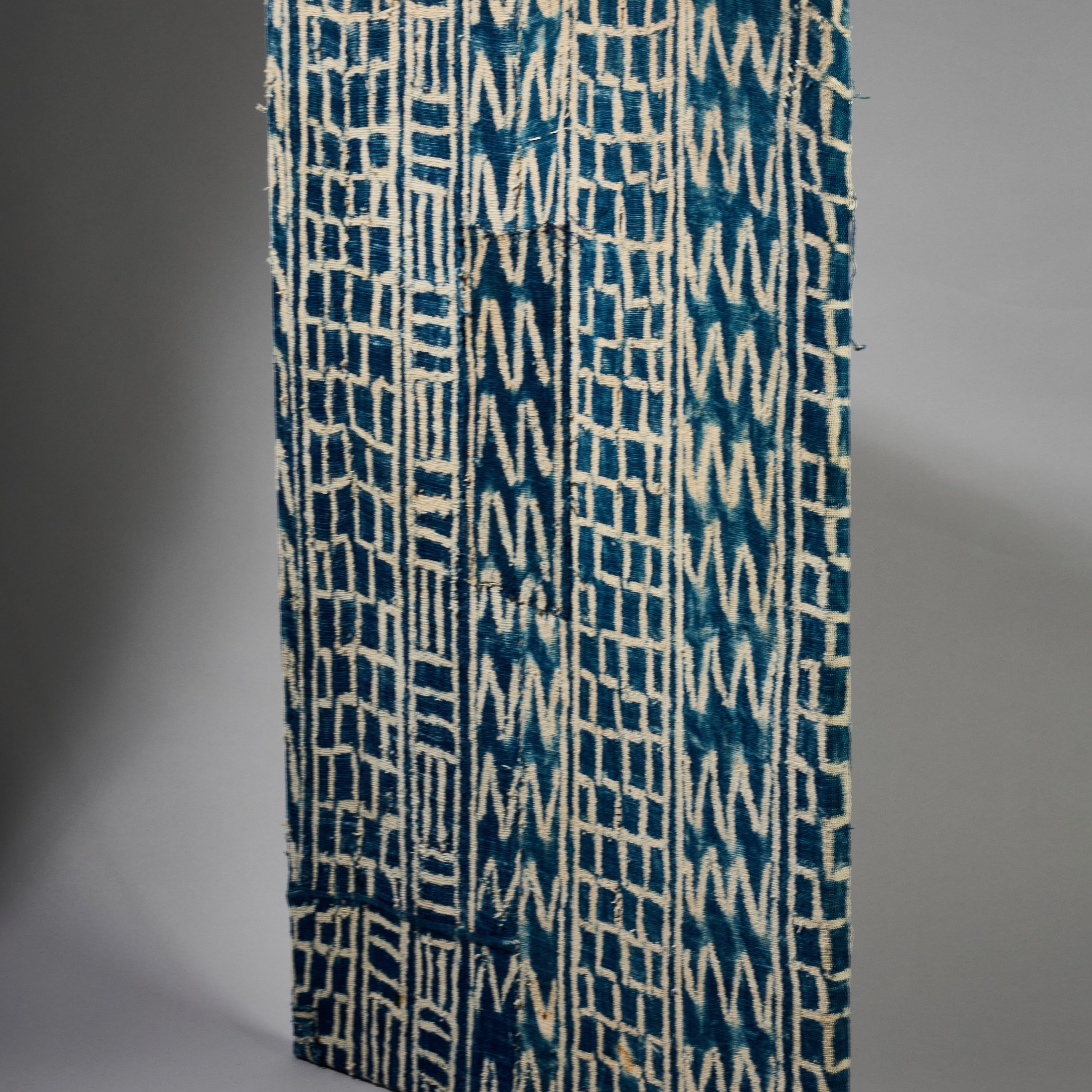 A RARE NDOP INDIGO CLOTH MOUNTED FROM THE BAMILEKE TRIBE OF CAMEROON W.AFRICA( No 5132 ) (Copy)