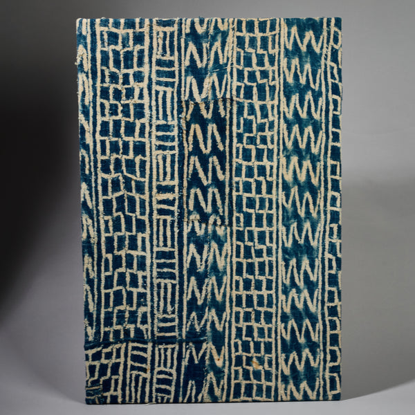 A RARE NDOP INDIGO CLOTH MOUNTED FROM THE BAMILEKE TRIBE OF CAMEROON W.AFRICA( No 5132 ) (Copy)