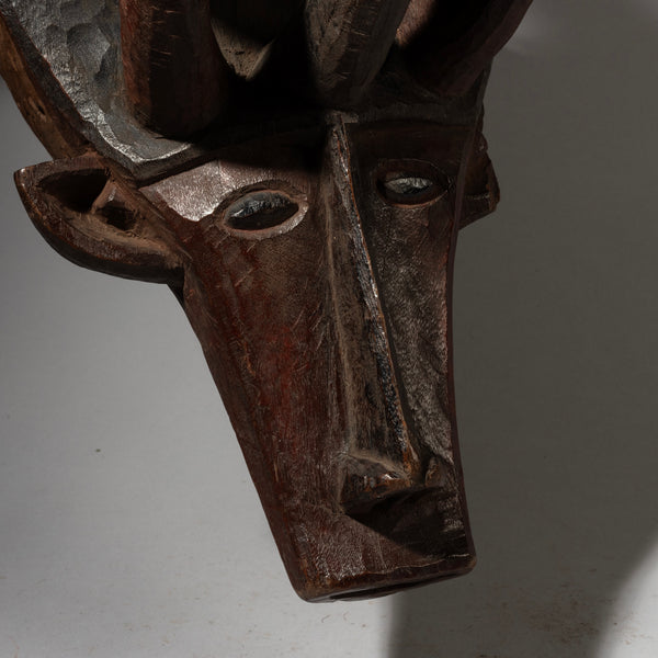 A MULTIPLE HORNED ANIMAL MASK FROM NIGERIA  W.AFRICA ( No 2944 )