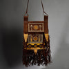 A REFINED OLD LEATHER BAG WITH MAGICAL DECORATION, HAUSA TRIBE OF NIGERIA ( No 6289