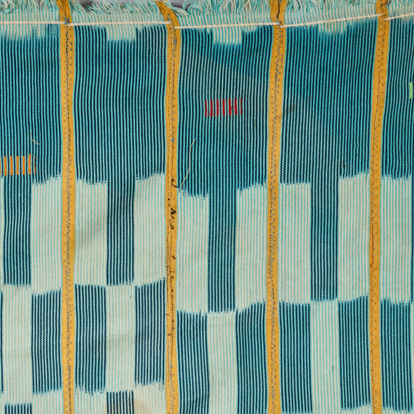 A GRAPHIC VINTAGE COTTON  TEXTILE FROM BAULE TRIBE  W.AFRICA( No 5252)