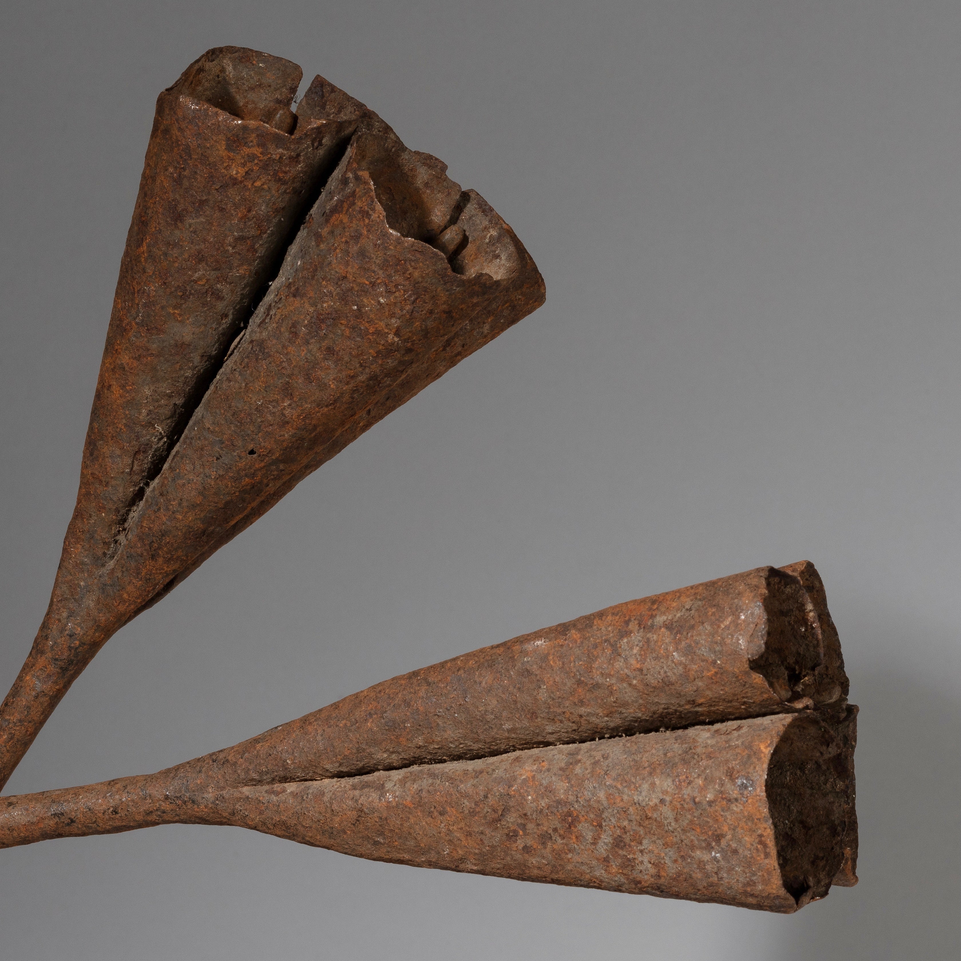 2 TRADITIONAL IRON BELLS FROM CAMEROON, W.AFRICA ( No 2096)