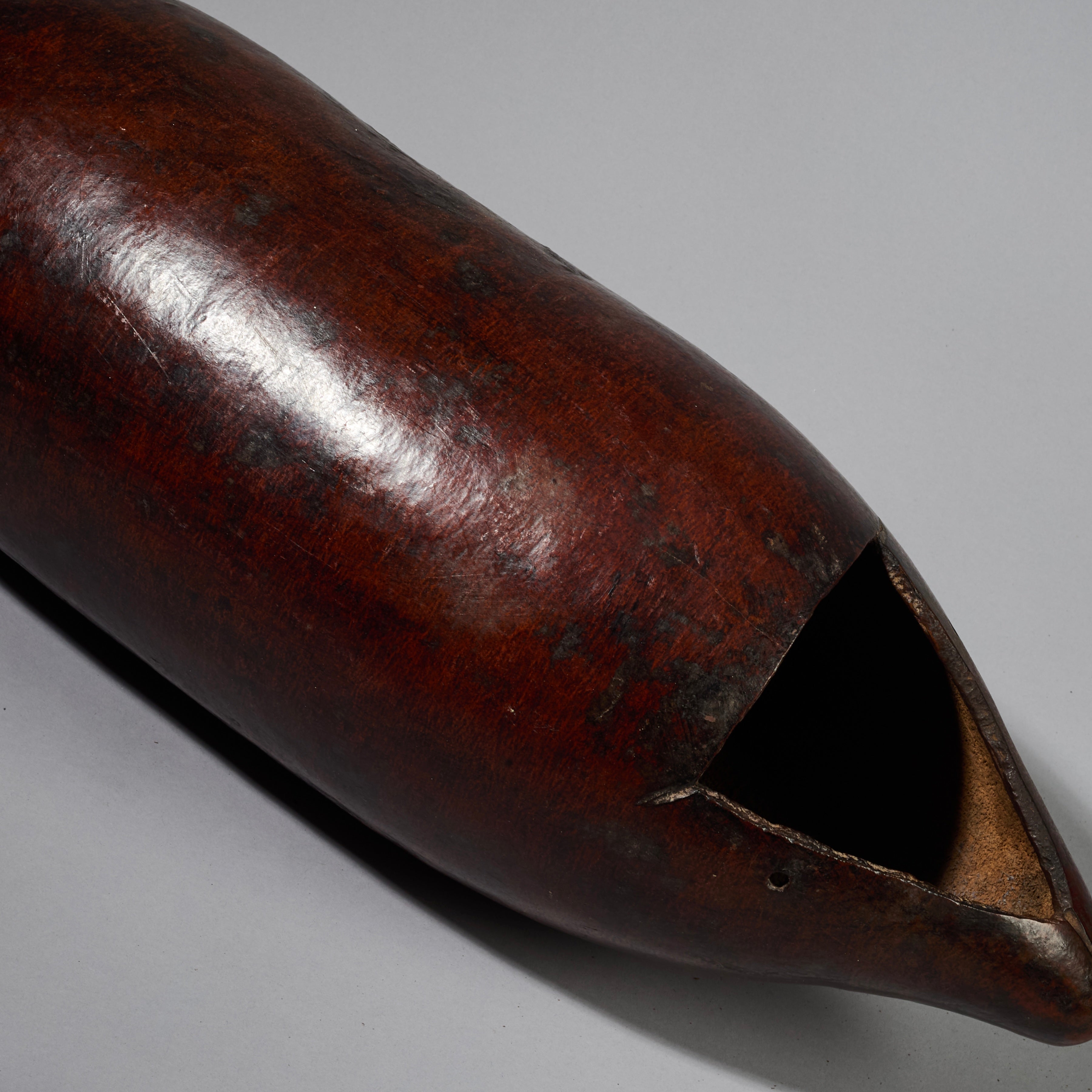 A LARGE UNUSUAL CALABASH CONTAINER FROM LOBI TRIBE OF BURKINA FASO NIGER ( No 6249)