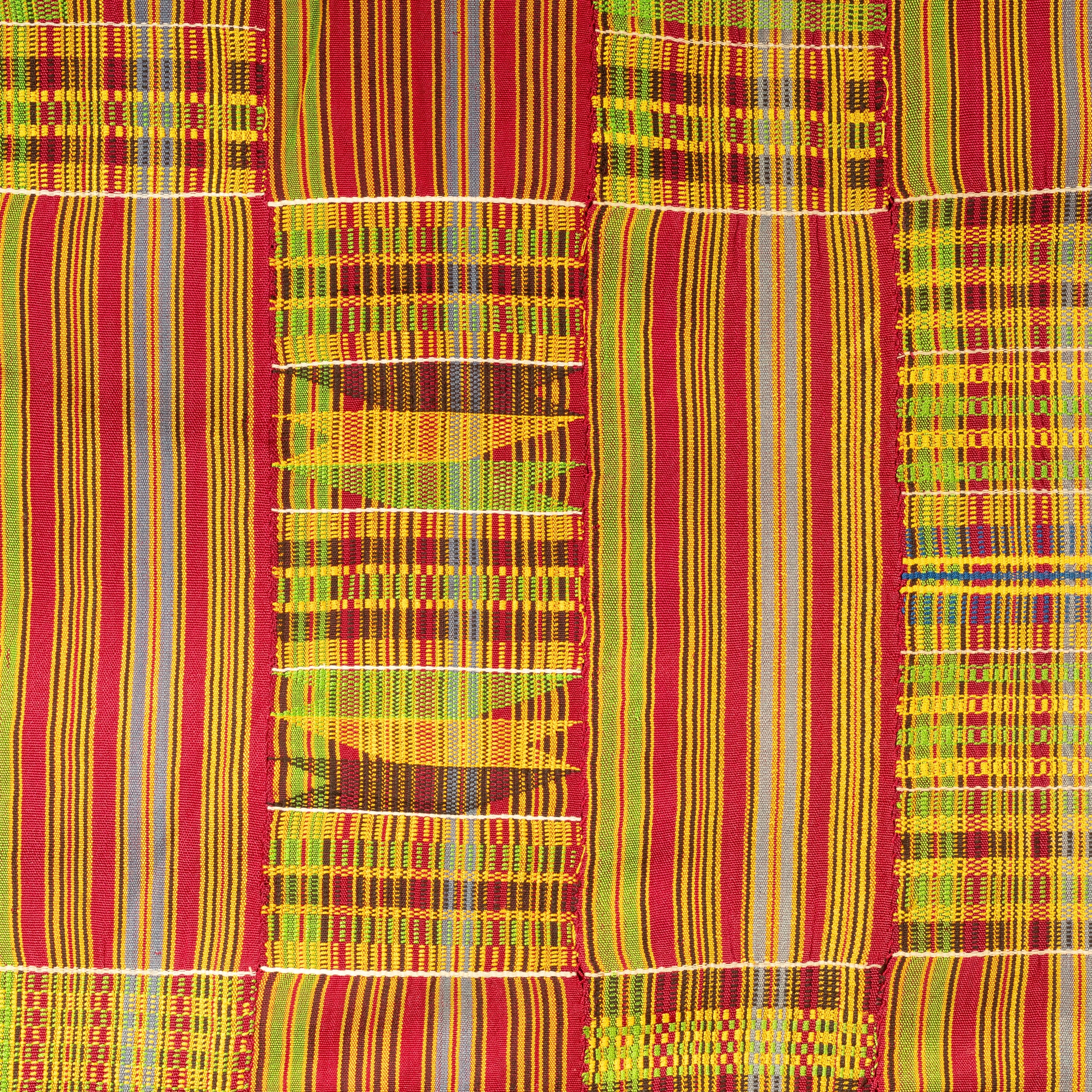 A HUGE MENS KENTE CLOTH ASHANTI TRIBE OF GHANA EX UK COLLECTION   ( No 2913 )