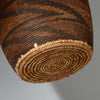 AN INDIGENOUSLY REPAIRED WOVEN FIBRE BASKET FROM TUTSI TRIBE RWANDA, E.AFRICA ( No 2074)