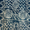 A GEOMETRIC LARGE NDOP STRIP WEAVE FABRIC FROM BAMILEKE TRIBE OF CAMEROON( No 5107 )