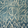 A STRIKING LARGE  NDOP RAW COTTON FABRIC FROM BAMILEKE TRIBE OF CAMEROON( No 5109 )