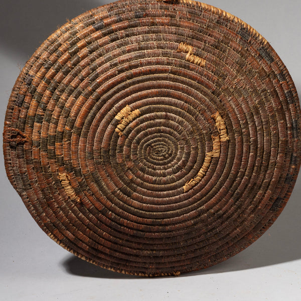 A WOVEN FIBRE BASKET FROM TUTSI TRIBE RWANDA( No 2178)