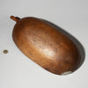 A DEEP WOODEN BOWL WITH METAL INDIGENOUS REPAIRS FROM THE TUTSI TRIBE OF RWANDA ( No 4029 )