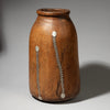 A LARGE SIZED CHARACTERFUL HONEY POT FROM TUTSI TRIBE OF RWANDA E. AFRICA ( No 4053 )