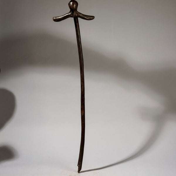 A SEMI ABSTRACT SCULPTURAL STAFF, PARE TRIBE OF TANZANIA ( No 2223)