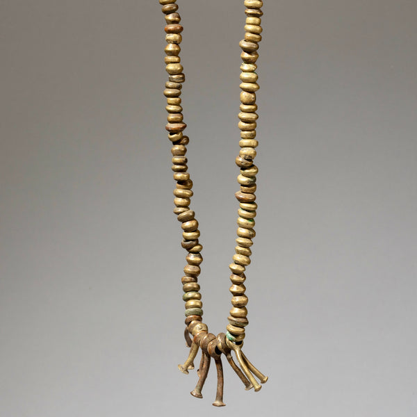 AN ANTIQUE BRASS TALISMANIC NECKLACE FROM KIRDI TRIBE OF CAMEROON ( No 2264)