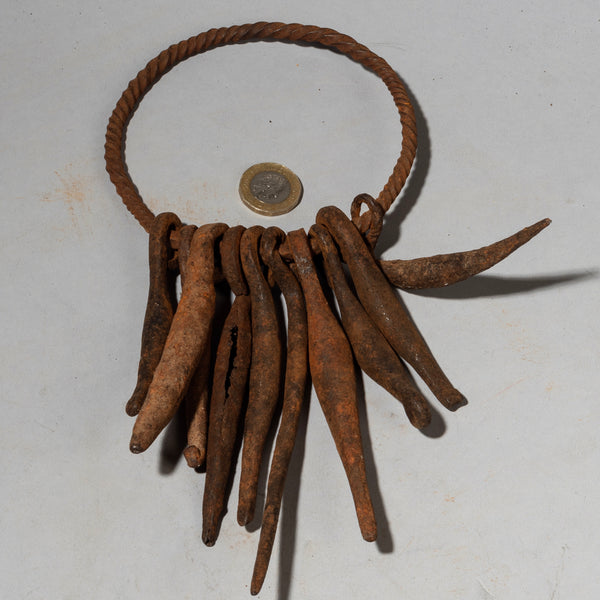 A SCULPTURAL IRON CURRENCY CLUSTER, KIRDI TRIBE OF CAMEROON W.AFRICA( No 2245)