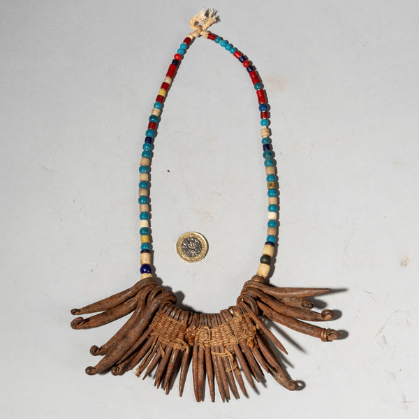 AN ARTISTIC IRON CURRENCY NECKLACE FROM KIRDI TRIBE CAMEROON W.AFRICA ( No 2290)