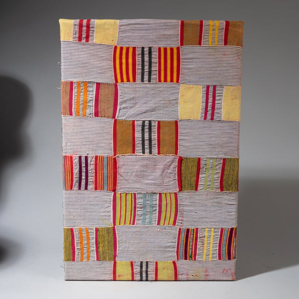 A COLOURFUL MOUNTED EWE CLOTH FROM GHANA ( No 4094 ))