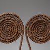 A LARGE TWISTED DOUBLE SPIRAL IRON CURRENCY FROM KIRDI TRIBE OF CAMEROON, WEST AFRICA( No 2325)