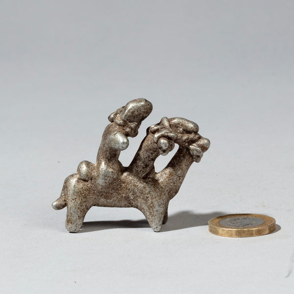 A DOUBLE RIDER ON A HORSE PROTECTIVE CHARM FROM CAMEROON /CHAD ( No 2353)