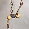 A DOGON ELDERS IRON + ANTIQUE BEAD NECKLACE FROM( No 2562)