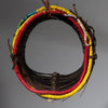 A TRADITIONAL BEAD +LEATHER COLLAR, SAMBURU TRIBE KENYA (No 4181 )