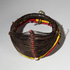 A TRADITIONAL BEAD +LEATHER COLLAR, SAMBURU TRIBE KENYA (No 4181 )