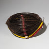 A TRADITIONAL BEAD +LEATHER COLLAR, SAMBURU TRIBE KENYA (No 4181 )