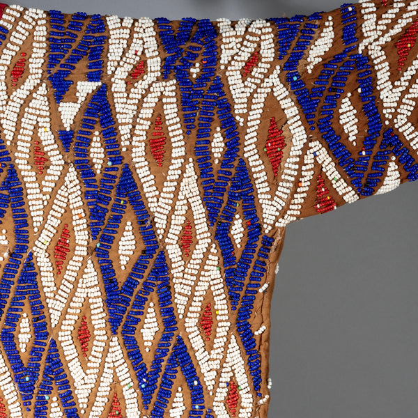 A JAZZY BEADED COSTUME BAMILEKE TRIBE, CAMEROON ( No 2431)