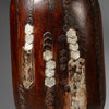 A LARGE 40CM TUTSI TRIBE METAL REPAIRED HONEY POT ( No 4192
