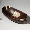 GRAPHIC MEDIUM SIZED WOODEN BOWL, TUTSI TRIBE RWANDA ( No 4182 )