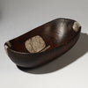 GRAPHIC MEDIUM SIZED WOODEN BOWL, TUTSI TRIBE RWANDA ( No 4182 )