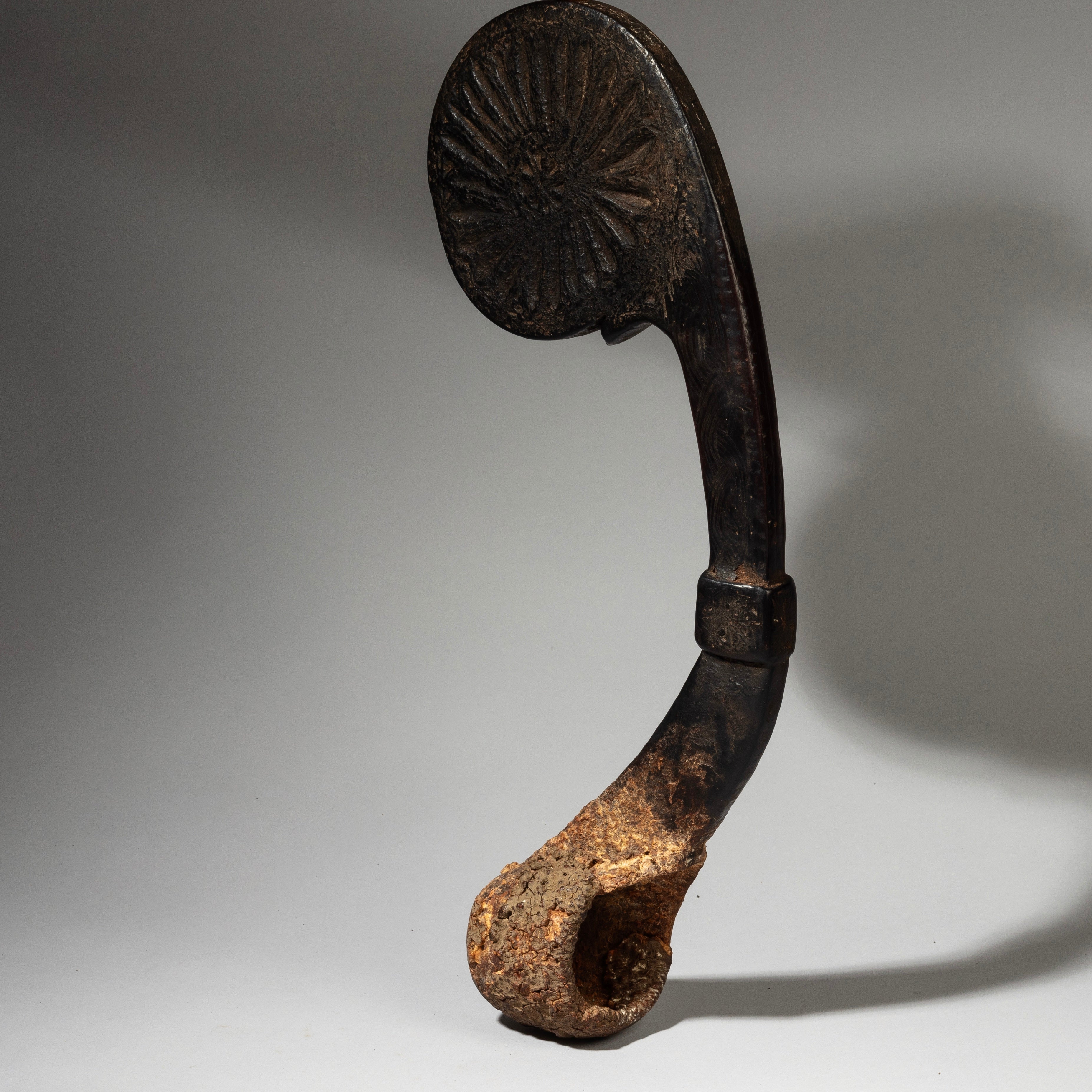 A DEEPLY PATINATED OLD NEPALESE LADLE ( No 2414)