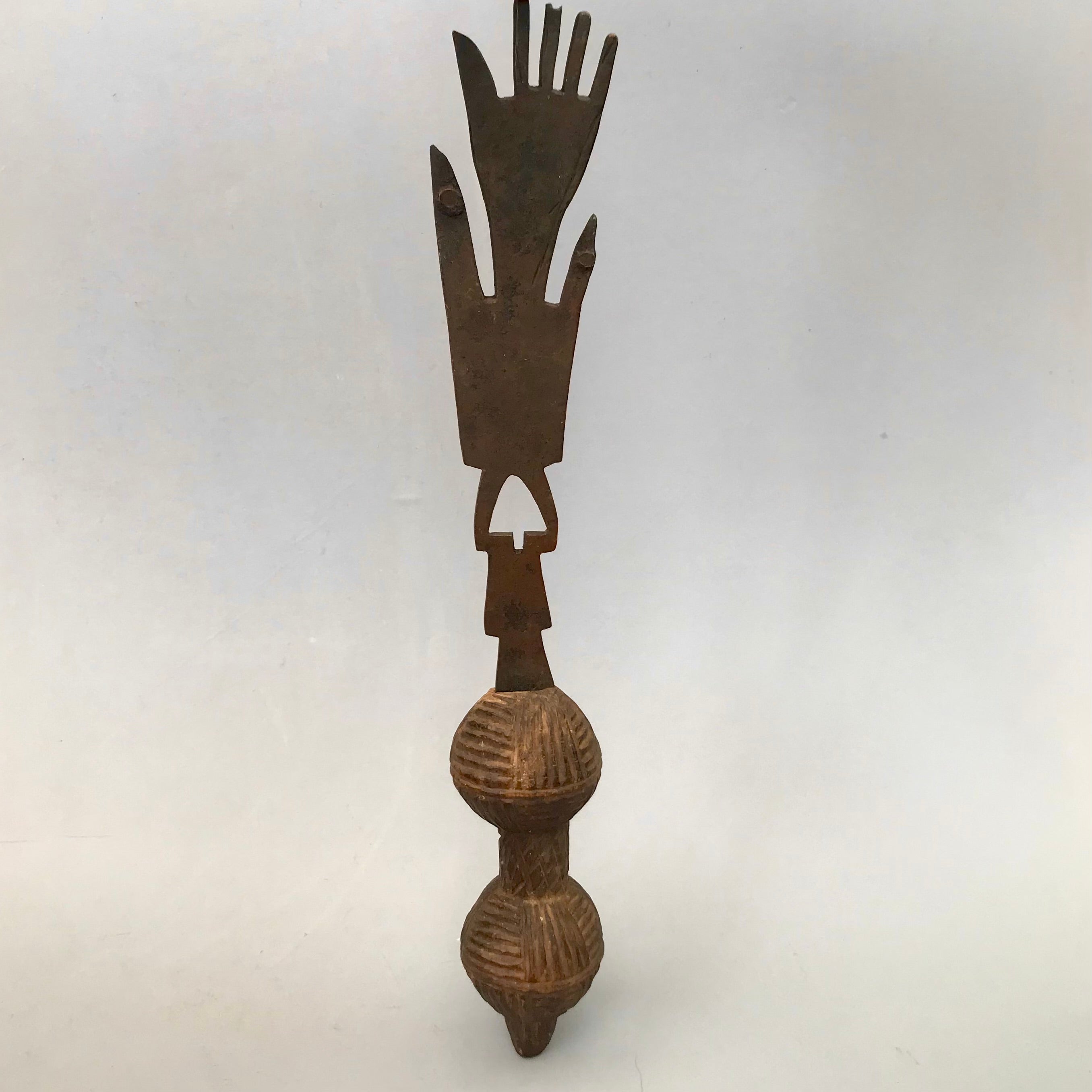 A RARE BAULE TRIBE PRESTIGE STAFF FROM IVORY  COAST ( No 2445)