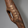 A SIMPLE WOODEN SHIELD WITH PIGMENT DECORATION, DINKA TRIBE OF EAST AFRICA ( No 4235 )