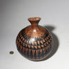 A SMALL, BEAUTIFULLY DECORATED GOURD VESSEL FROM TUTSI TRIBE OF RWANDA E. AFRICA ( No 4232 )