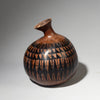 A SMALL, BEAUTIFULLY DECORATED GOURD VESSEL FROM TUTSI TRIBE OF RWANDA E. AFRICA ( No 4232 )