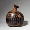 A SMALL, BEAUTIFULLY DECORATED GOURD VESSEL FROM TUTSI TRIBE OF RWANDA E. AFRICA ( No 4232 )