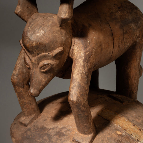 A CHARMING FIGURAL STOOL, PENDE TRIBE OF THE CONGO ( No 4297 )