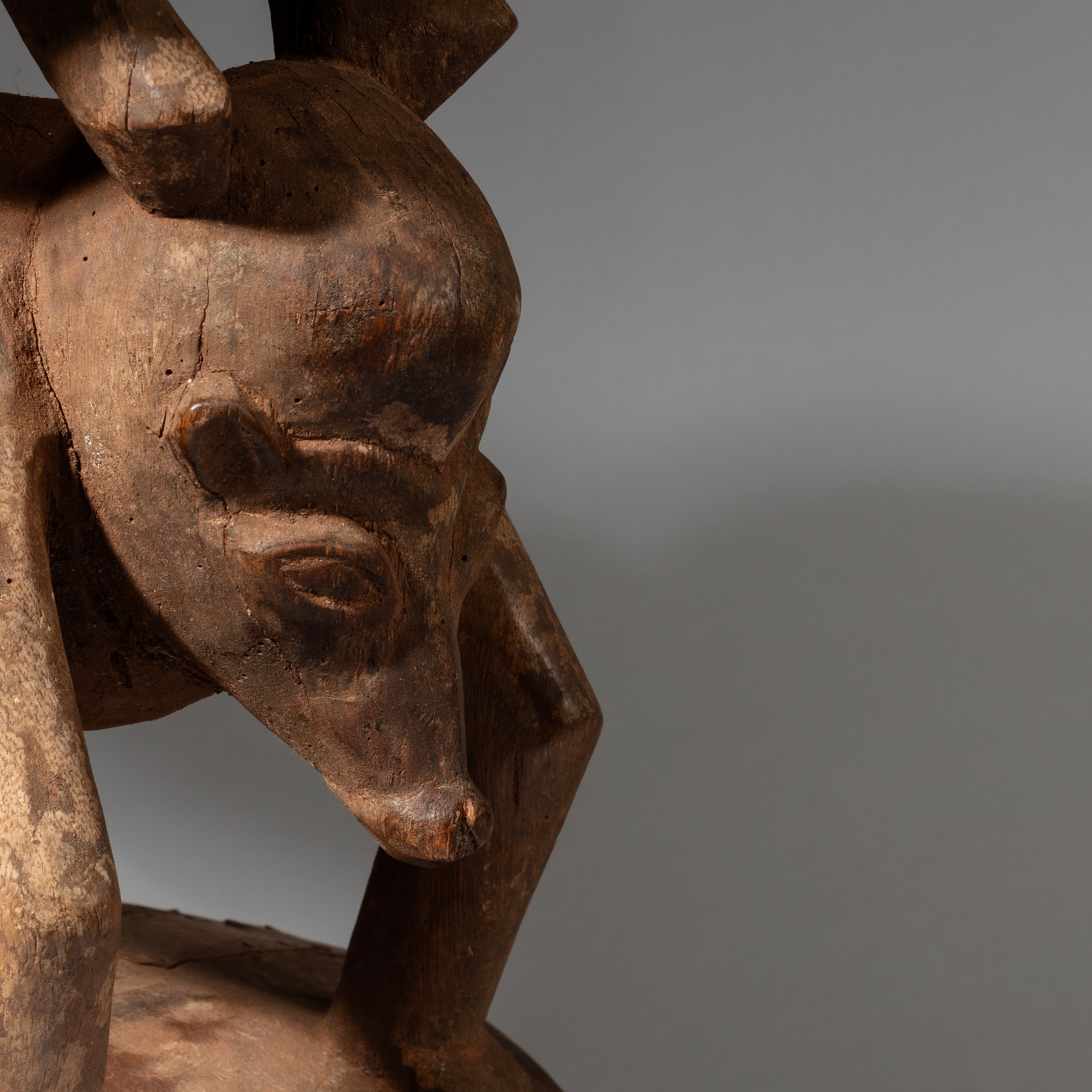 A CHARMING FIGURAL STOOL, PENDE TRIBE OF THE CONGO ( No 4297 )