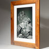 A FRAMED PHOTO , UK PHOTOGRAPHER, OF A ROCK FACE ( No 4277 )