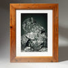 A FRAMED PHOTO , UK PHOTOGRAPHER, OF A ROCK FACE ( No 4277 )