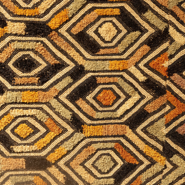A MOUNTED RAFFIA PANEL SQUARE FROM THE KUBA PEOPLE OF CONGO ( No 4176) (Copy)