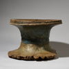 A BLUE PAINTED  STOOL FROM BAULE TRIBE OF IVORY COAST  W.AFRICA  ( No 2839)