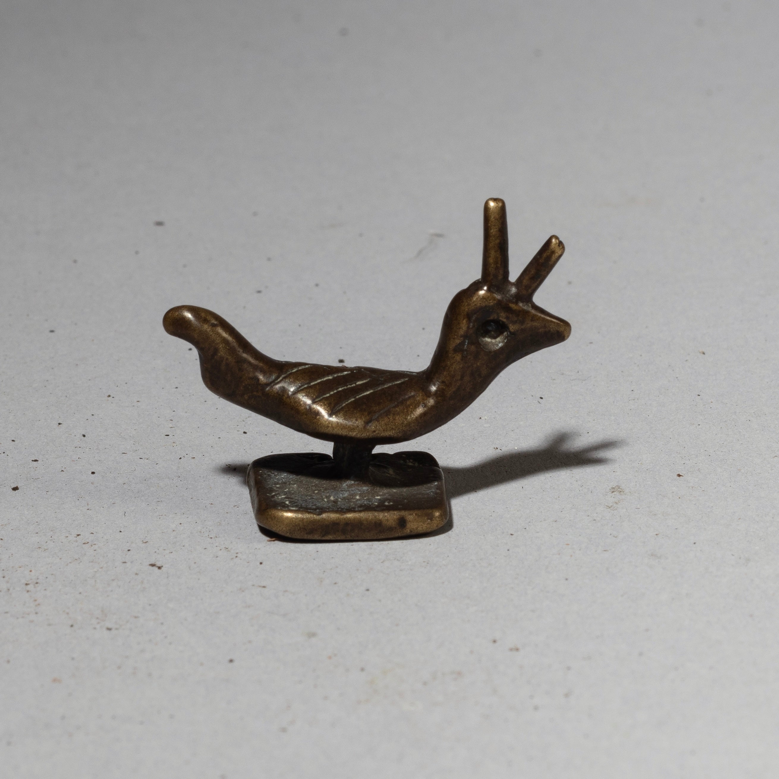 A DETAILED ANTIQUE BIRD , 18THC/19THC GOLD MEASURING WEIGHT BAULE TRIBE IVORY COAST ( No 4275 )